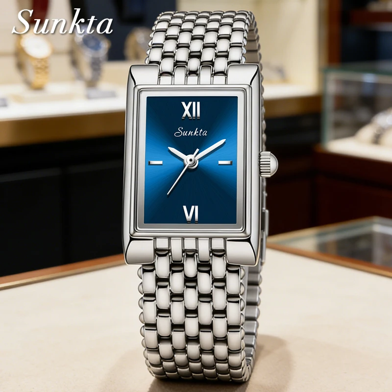 

LIGE 2026 Elegant Watches Women SUNKTA Fashion Luxury Quartz Wristwatches Sports Waterproof Steel Ladies Watch Gifts Reloj Mujer