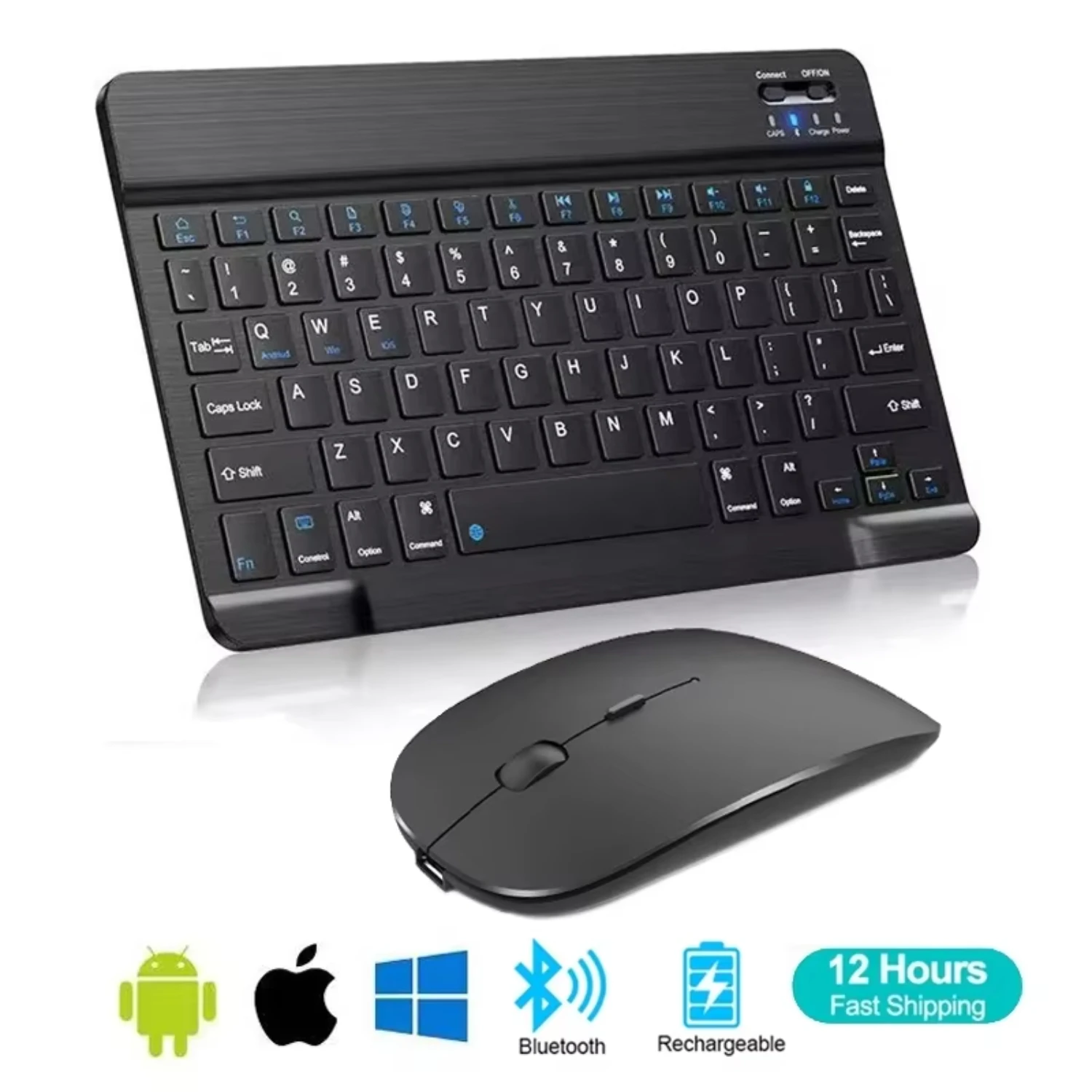 Spanish French Bluetooth Wireless Keyboard Azerty Russian Korean     Tablet Cell Phone Laptop And Mouse Mini With N