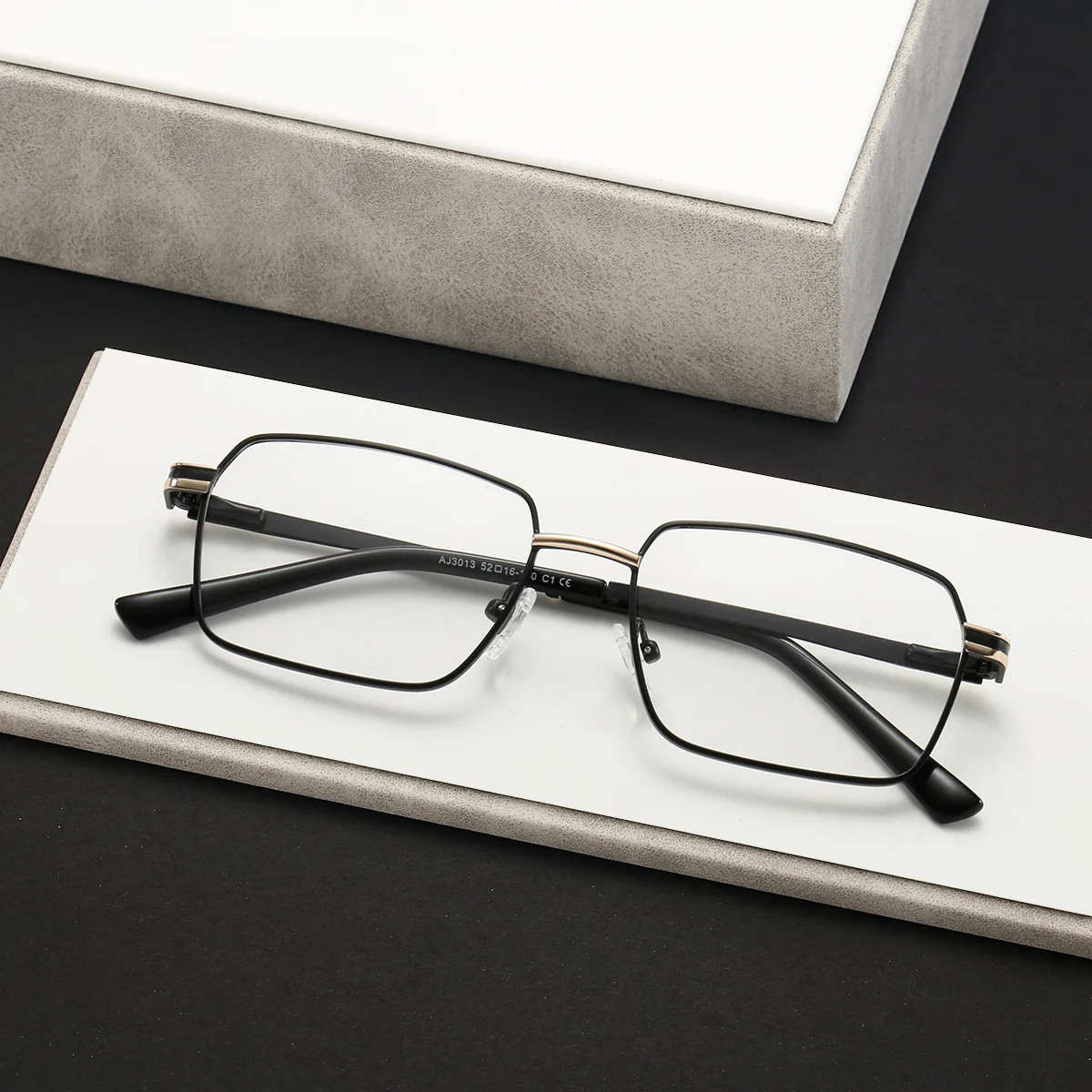 نظارات طبية تقدمية مستطيلة من خليط معدني من JMISUS للرجال مضادة للضوء الأزرق/النظارات البصرية الفوتوكروميك