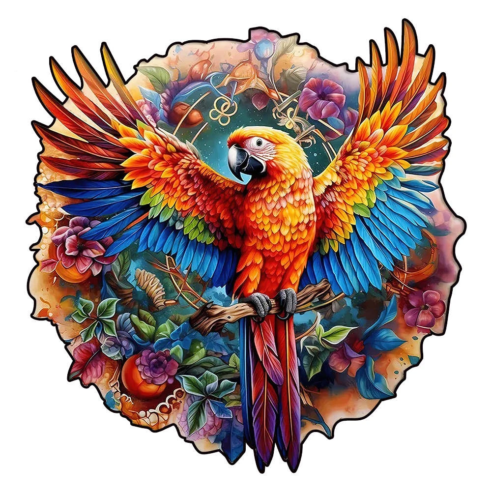 

Beautiful Parrot Wooden Jigsaw Puzzle-perfect Home Decoration and Holiday Gift Creative Jigsaw Puzzle for Adults and Children