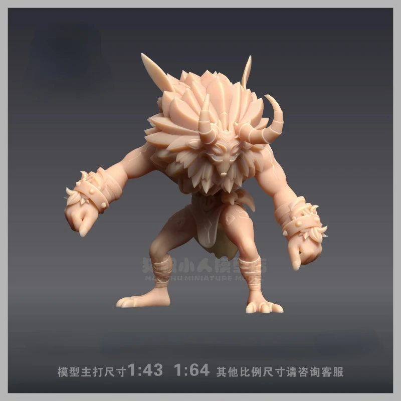 Game Anime peripheral figure Genshin Impact hilichurl 1/64 1/43 Resin white model GK Colorless model Classic hand do