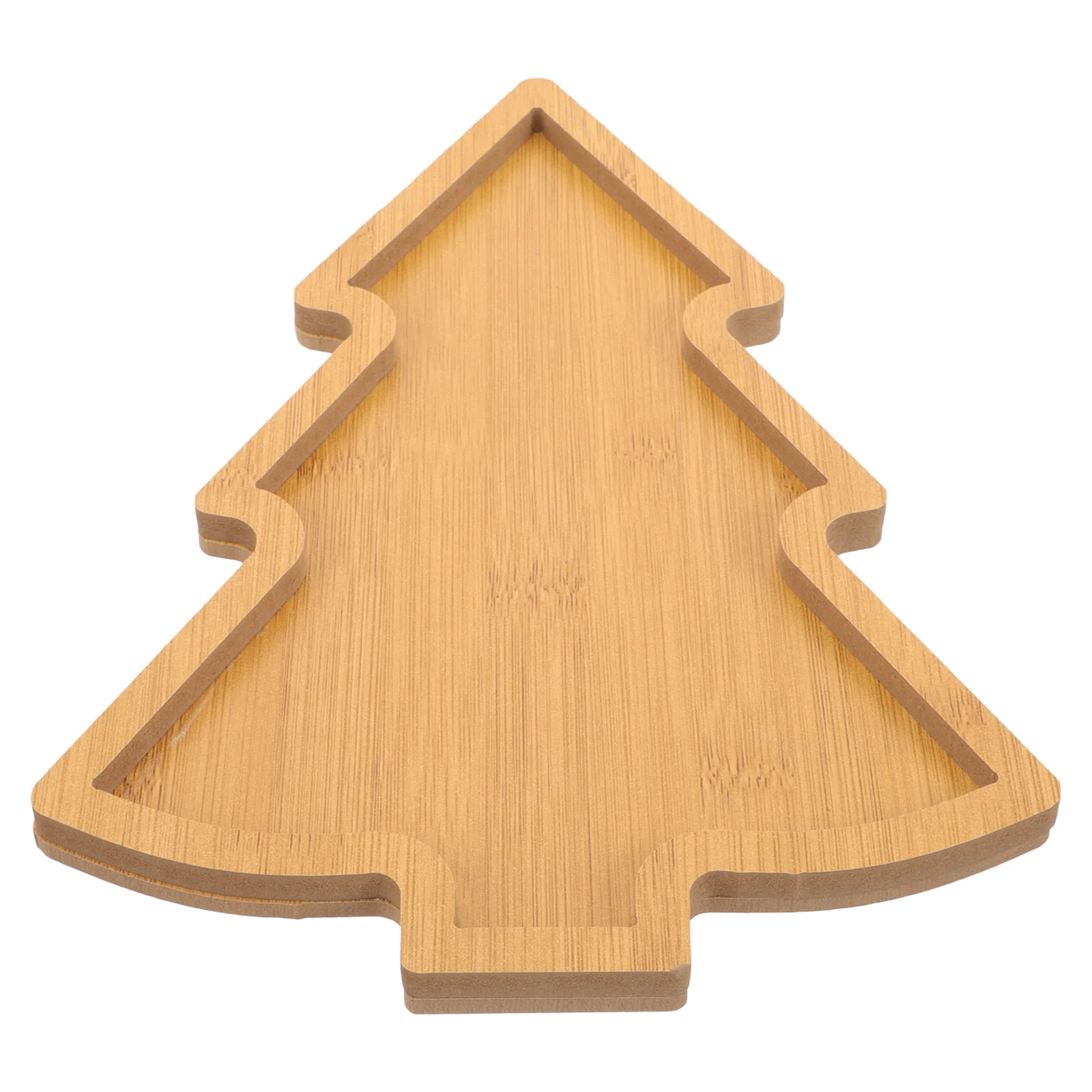 Christmas Tree Tray Table Wood Dinner Plate Dessert Serving Dish Nuts Plates Wooden Appetizer Man