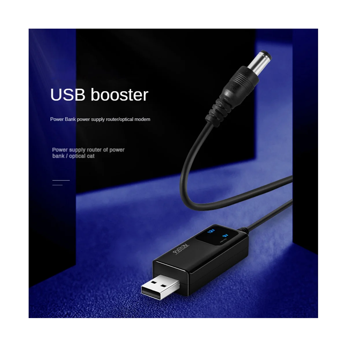 USB Boost Converter USB Step-Up Converter Cable DC 5V To 9V 12V 3.5X1.35Mm Connecter for Power Converter,1 Support 1