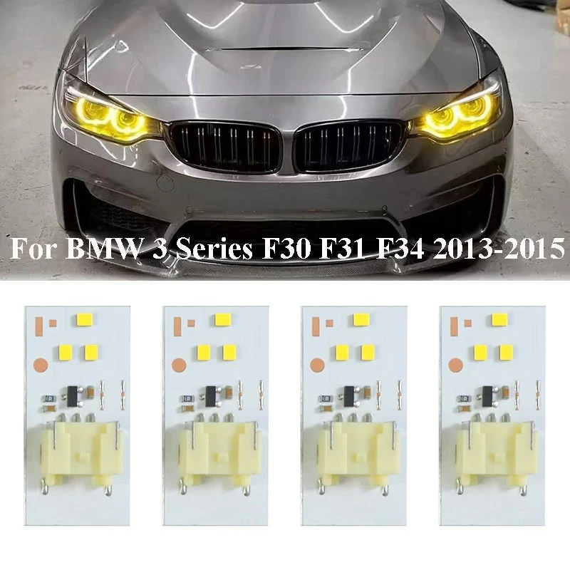 

Для BMW 3 серии 2013-2015 Yellow Angel Eyes DRL плата F30 F31 F35 320i 328i 335i дневной свет ксеноновая фара 63117398766 7398766