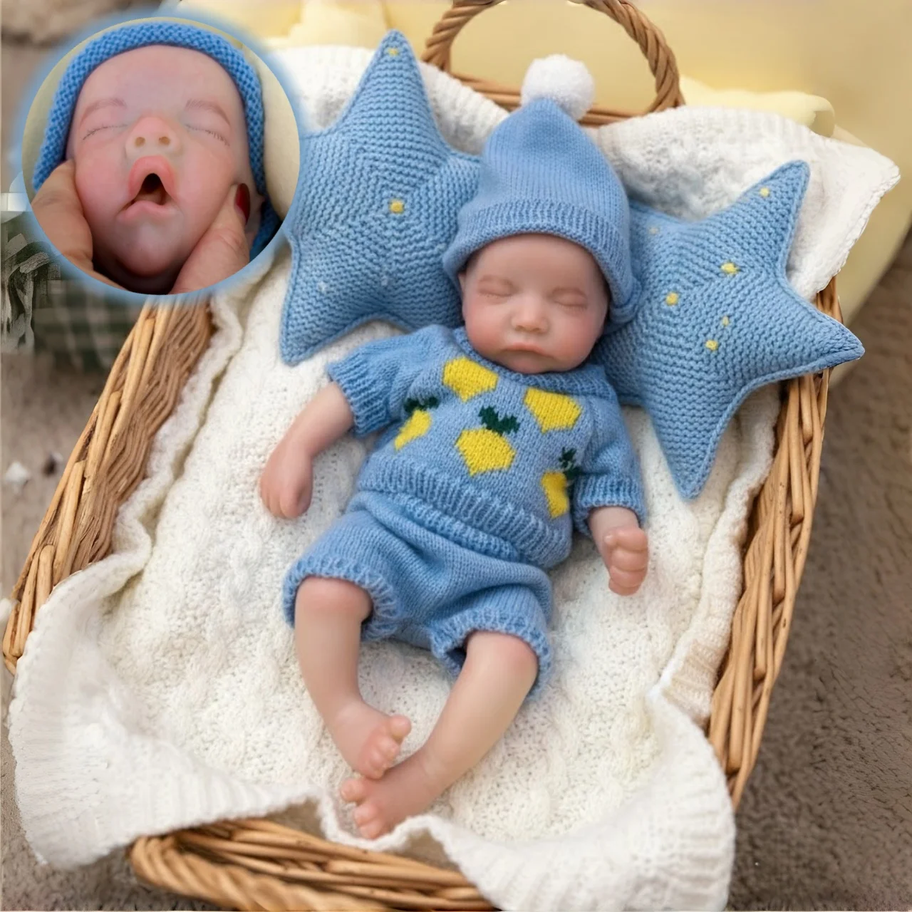 

13 Inch Open Mouth Silicone Levi Boy Reborn Doll Full Body Soft Painted Bebe Doll Toy Realistic Silicone Baby Dolls