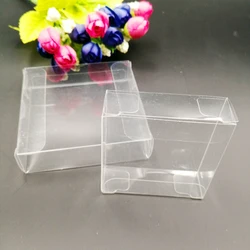 100pcs ABB Transparent Clear PVC Gift Box Packaging Christmas Wedding Plastic Box for Jewelry Storage Boxs Candy Small Gift Boxs