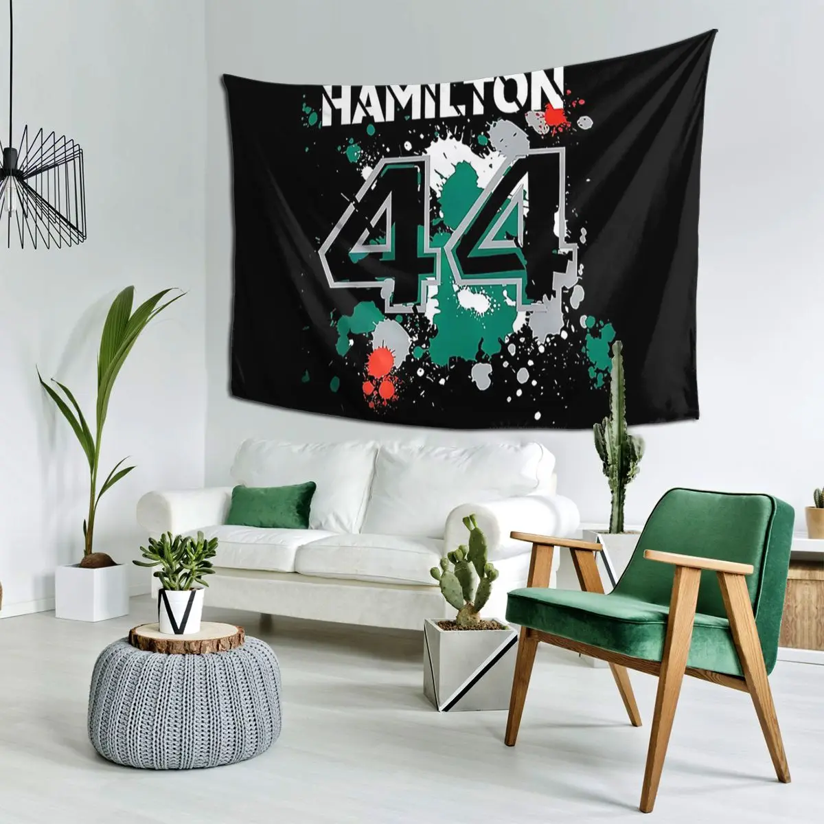 Lewis-Hamilton 44 Tapestry Hippie Wall Hanging Aesthetic Home Decoration Tapestries for Living Room Bedroom Dorm Room