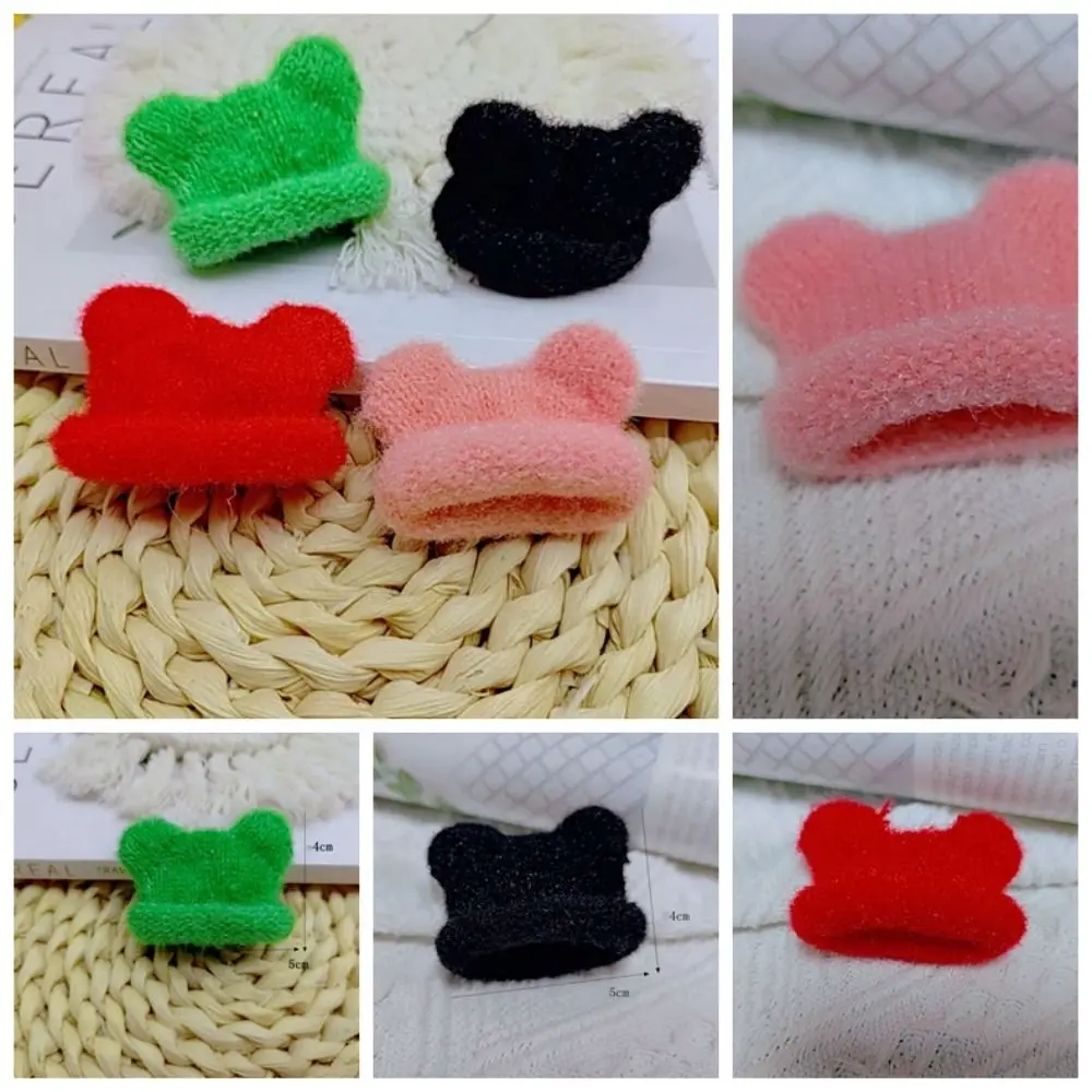 Topi Rajut Mini Bahan Buatan Tangan Topi Dekoratif Boneka DIY Mini Topi Jari Rajutan Lucu Warna-warni Mainan Anak Perempuan