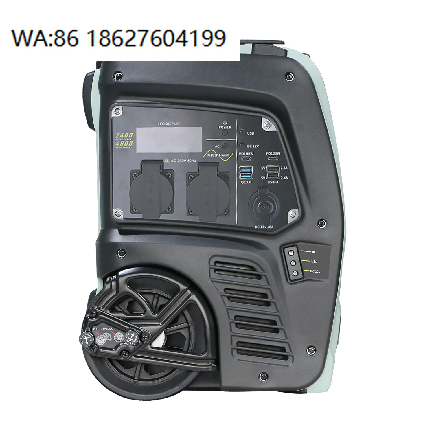 2400W Customizable Portable Solar Power Station Pure Sine Wave MPPT Car Charging LiFePO4 Battery Outdoor Generator