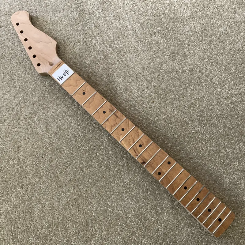 HN495 Unfinsihed Roasted Maple  Electric Guitar Neck 21 Frets Rosewood Trusseod Inlay for DIY Guitar Part