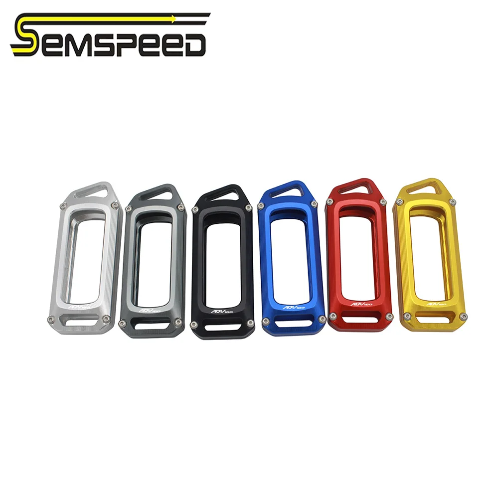 

Motorcycle Modifications SEMSPEED Motorcycle CNC 3D Remote Keychain Smart Key Chain Case Cover for Honda ADV160 2022-2024