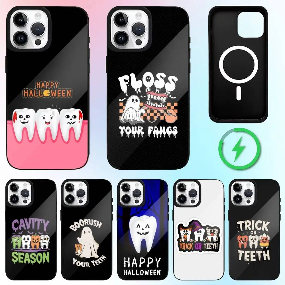 

Dentist Dental Tooth Art Phone Case For iPhone17,16,15,14,13,12,11 Plus,Pro Max Magnetic Magsafe Wireless Charging
