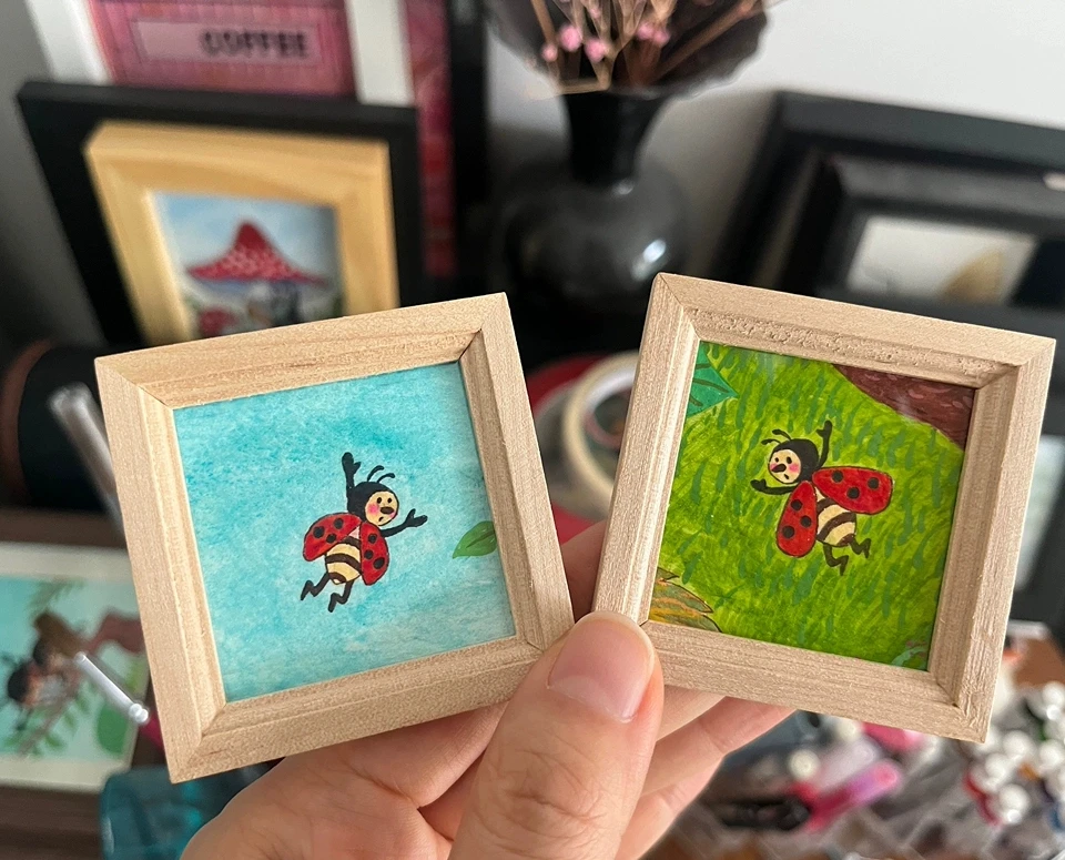 กรอบรูปจิ๋วสำหรับตุ๊กตา Blythe bjd ขนาด 1/6 1/8 1/10 1/12 อุปกรณ์เสริมตุ๊กตา ของเล่น DIY สำหรับบ้านตุ๊กตา