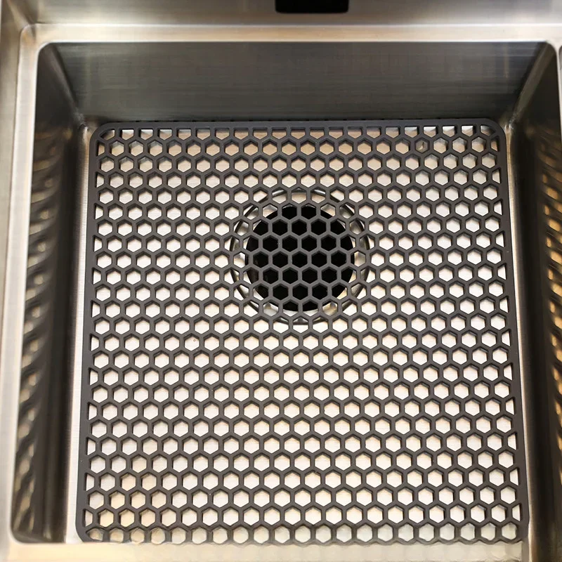 Silicone Sink Drain Mat Quick-Dry Countertop Guard Hollow Filter for Kitchen Utensil Drying  Kitchen Accessories Table Mats