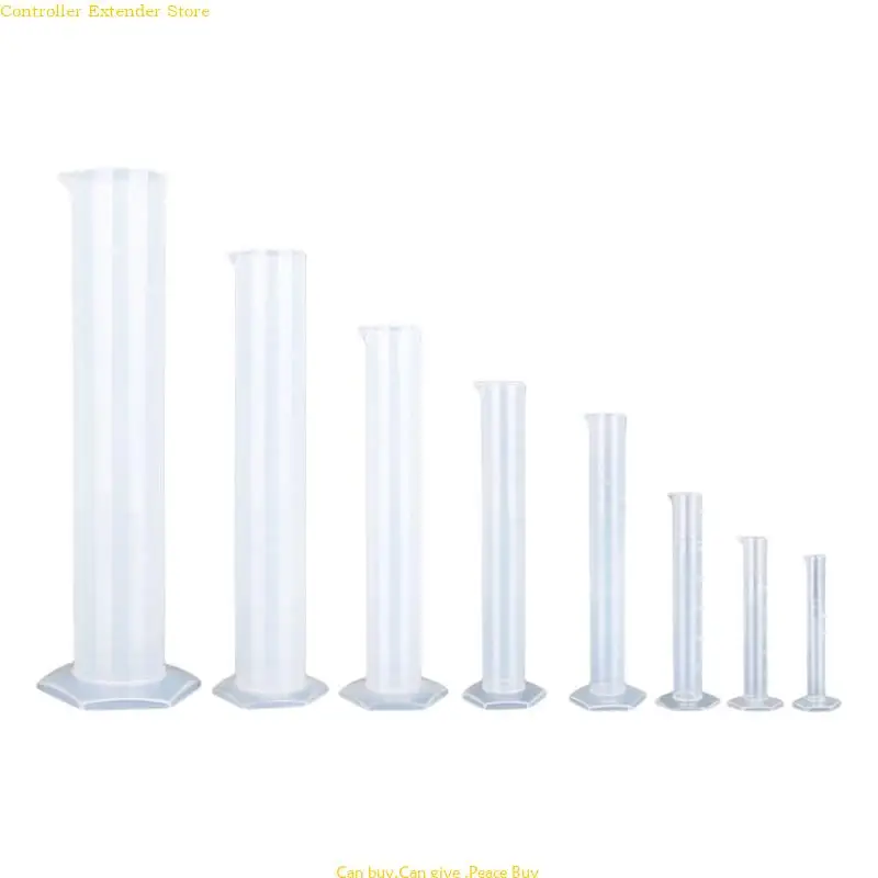 8 Pcs/Set 10-2000ml Graduated Cylinder Measuring Cylinder Set with Hexagonal Base Lab Supplies for Science Experiments