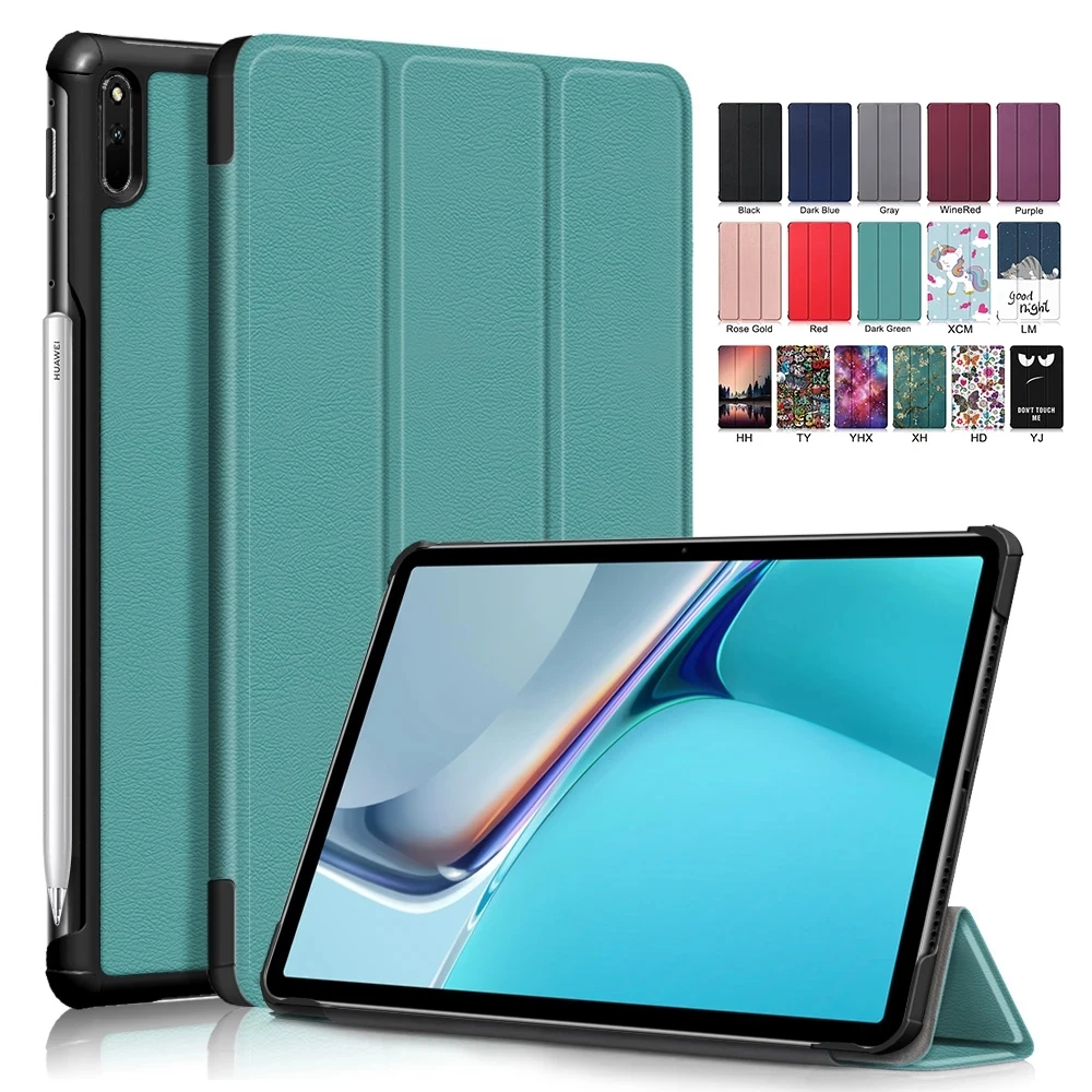 

For Huawei MatePad T10 T10s Case Slim Magnetic Folding Stand Cover for Funda Huawei MatePad 11 2021 11 inch Tablet Case+Film+Pen