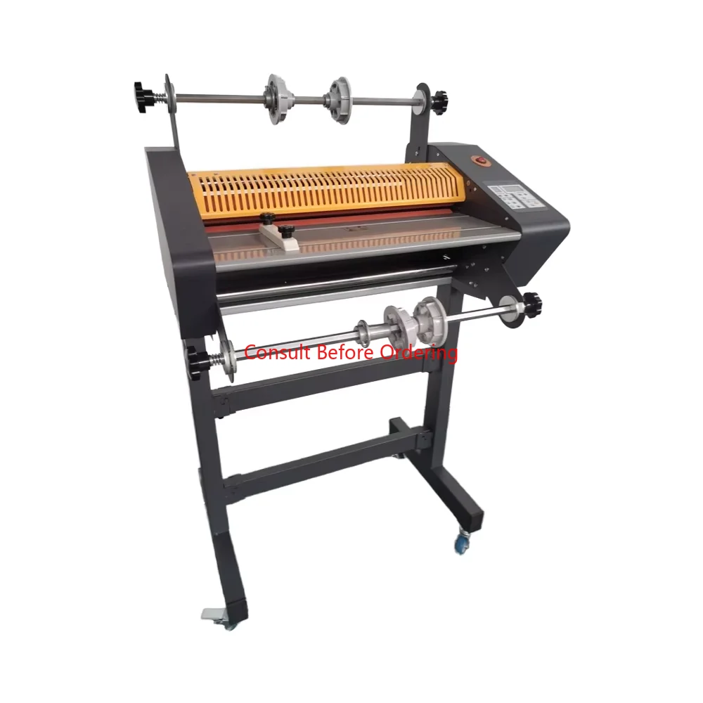 FM-480 Electric Roll Laminator Machine 460mm Width 5mm Thickness For Printing Shop Use For Textiles Food Applications