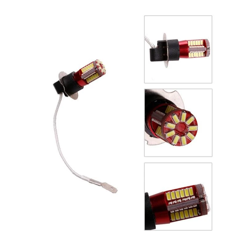 H7BD New DC12V 3014-57 Car LED Side Light Bulbs Car Fog Lamp Canbus Error