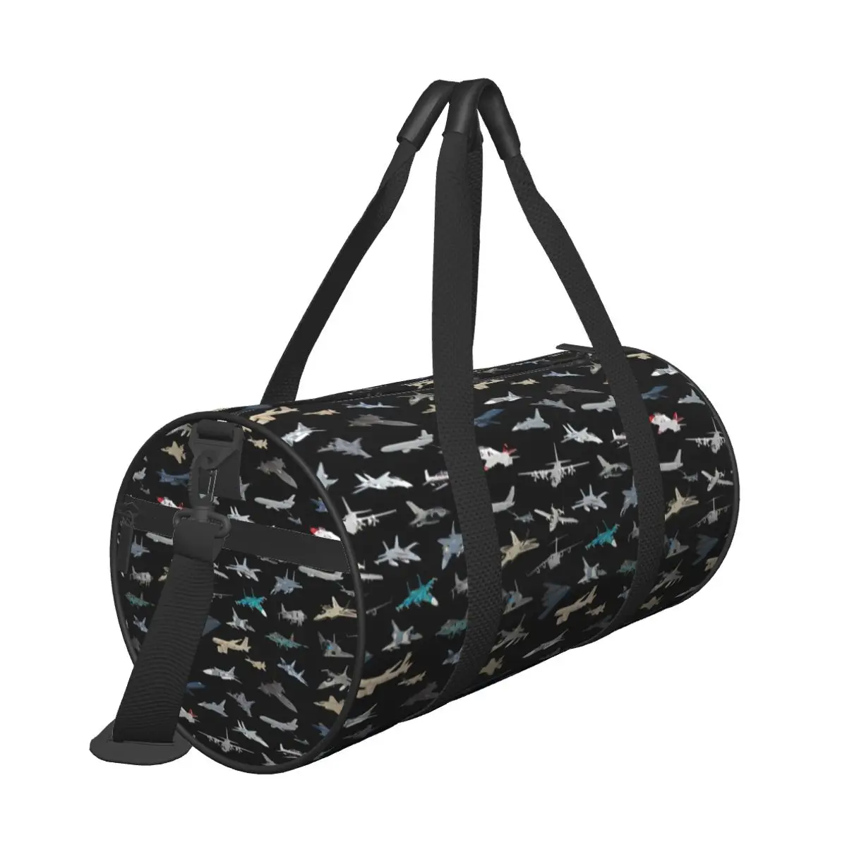 Modern Military Travel Bag Airplanes Swimming Sports Bags Large Colorful Gym Bag Male Female Pattern Portable Fitness Bag