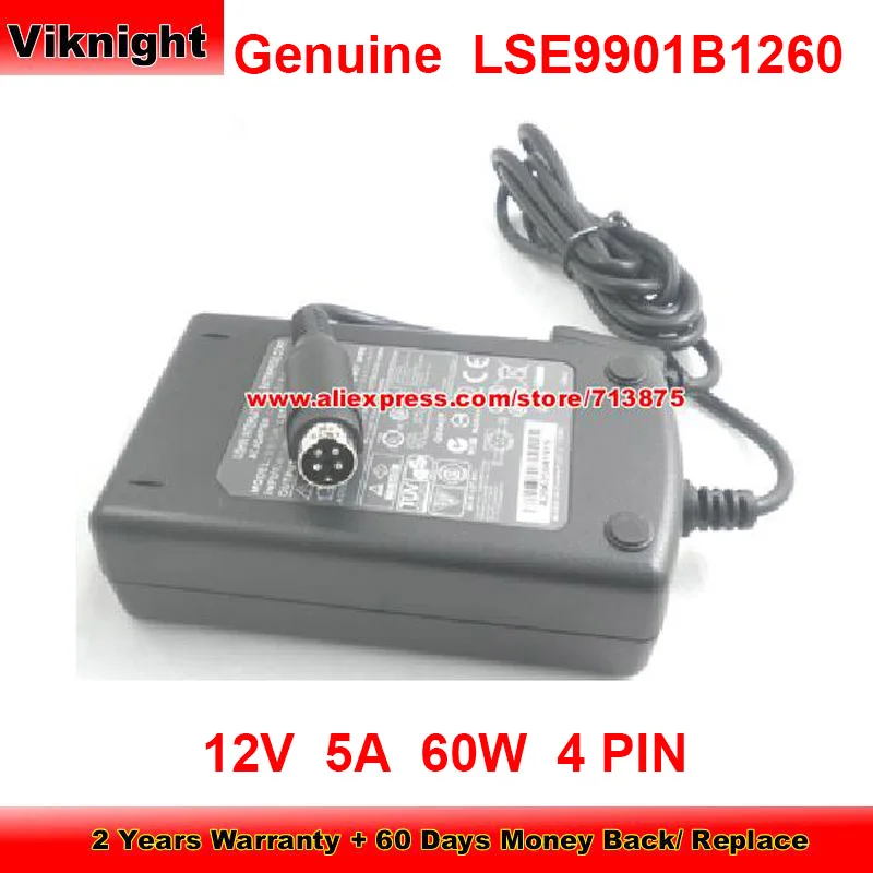 

Genuine 12V 5A AC Adapter LSE9901B1260 for Viewsonic CD3225 LCD VS13737 VG175 VG181 VG191 JS-12050-2C With 4 PIN Tip