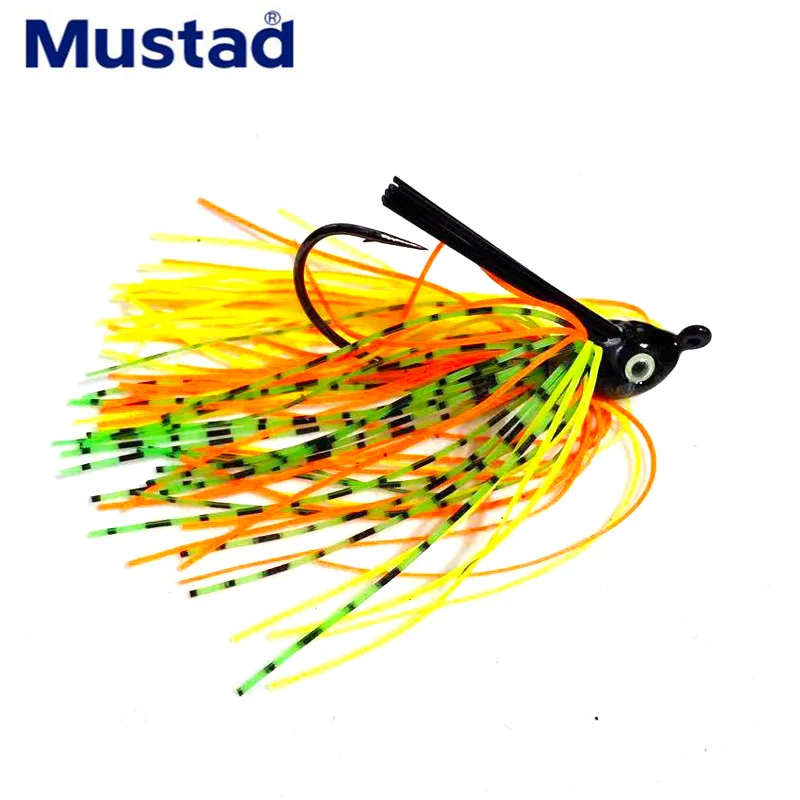 Mustad Wire BaIits Silicone Skirt Foreign 7g10g14g Sequins Hooks Fishing Bait  Jig LURES Composite Accessories