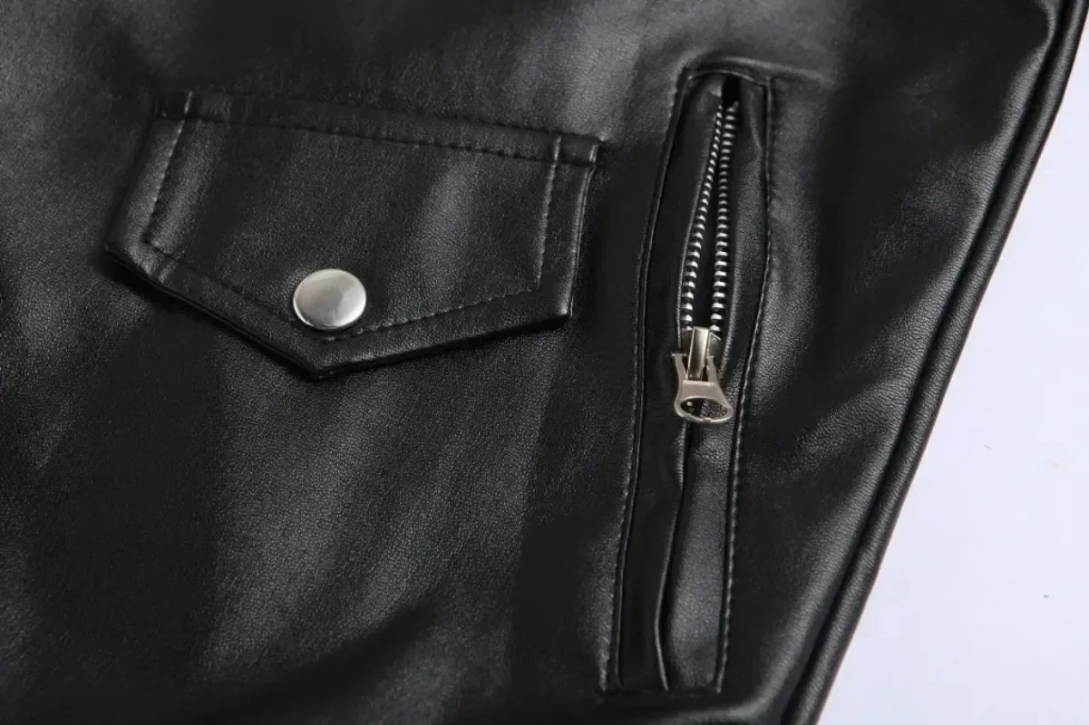 2024 The Latest Men\'s Leather Vest Men\'s Motorcycle Jacket Men Vest Biker