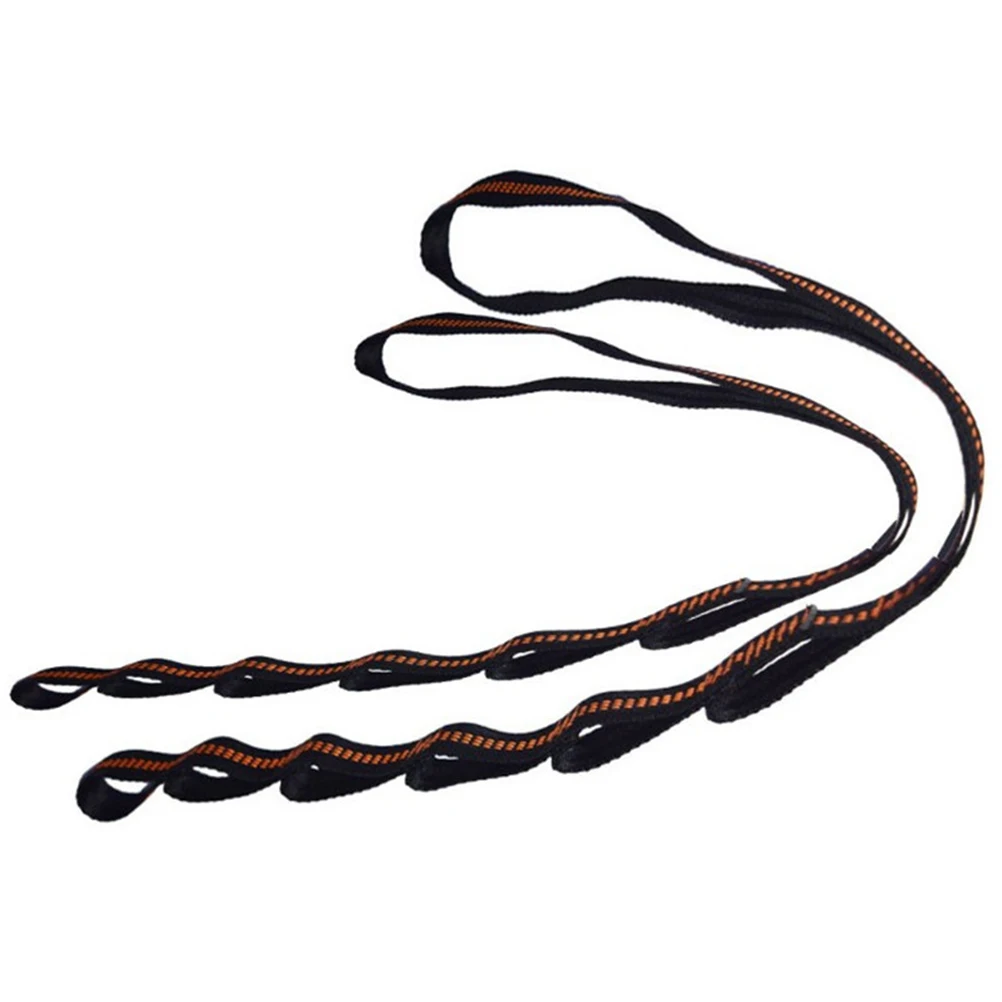 

2pcs Adjustable Strong Hammock Strap Hanging Hammock Belt Anti- Auxiliary Strap for Camping Yoga (6 + 1 Ring)