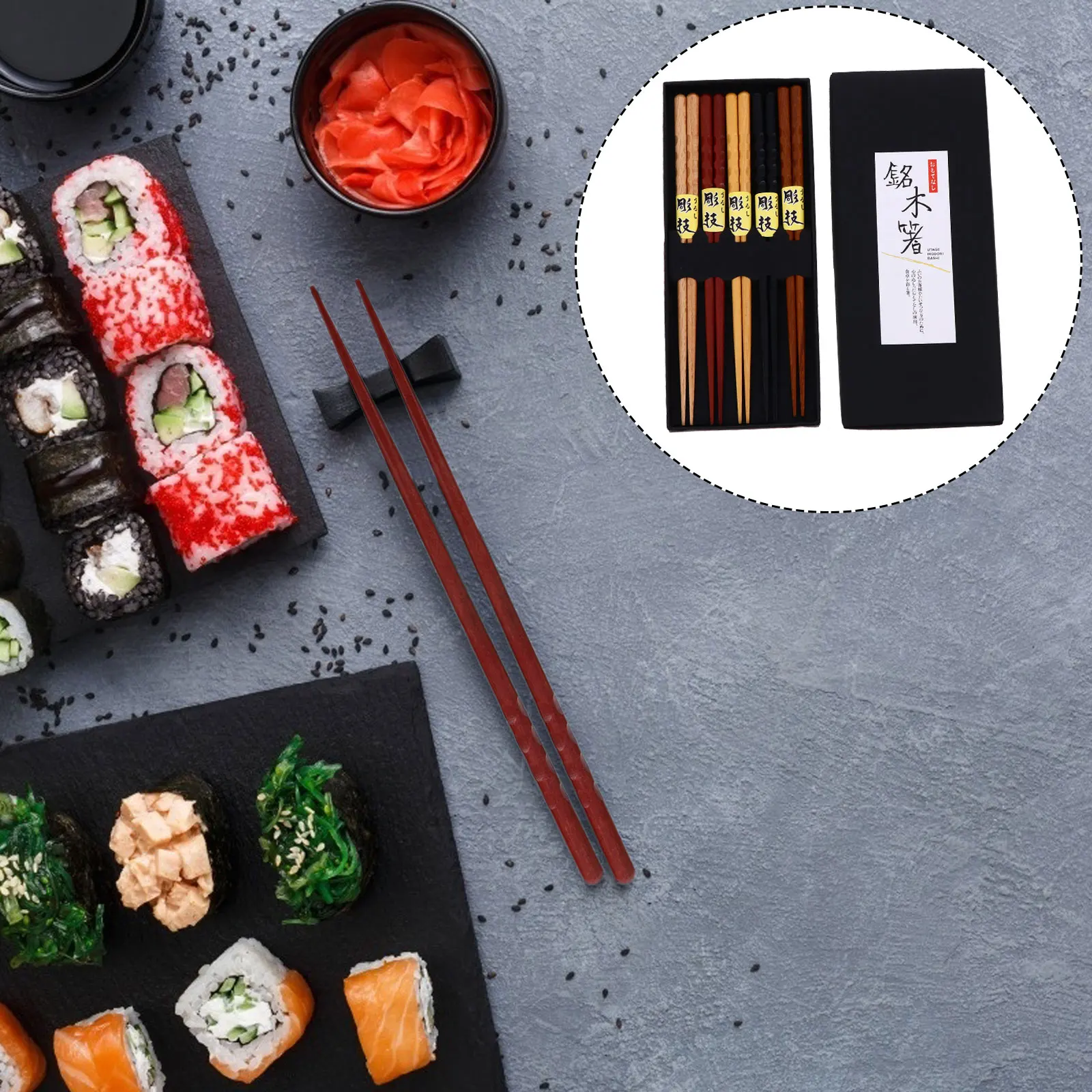 

Reusable Wooden Japanese Style Sushi Food Smooth Premium Set Home Restaurant Use Wood For Dining Sushi Japanese