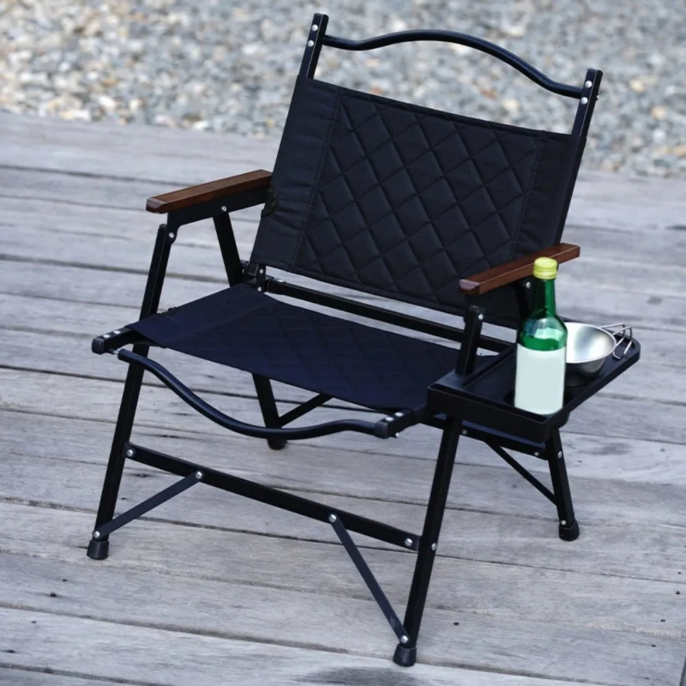 Universal Folding Camping Chair Cup Holder Side Tray Outdoor Recliner Accessory Drink Holder Table Attachment Portable Tray