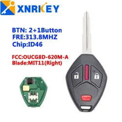 XNRKEY OUCG8D-620M-A(Mit11R) ID46 Chip 313.8Mhz Remote Key For Mitsubishi Galant Eclipse Lancer Outlander 2007 2008 2009 2010