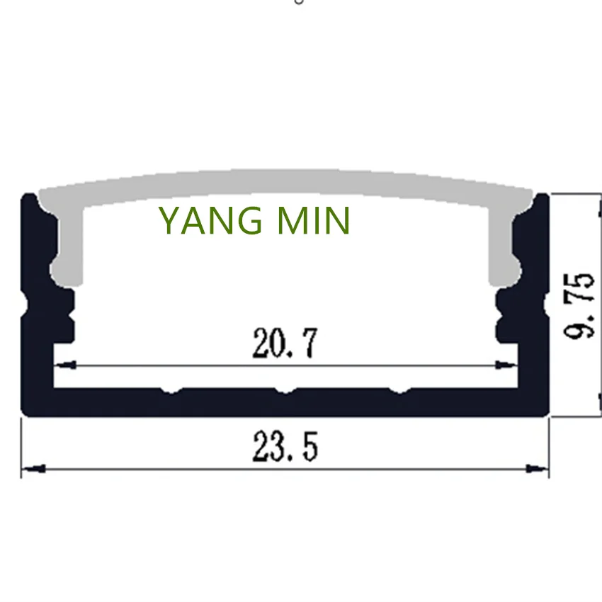 

20mm Aluminum Extrusion Profile for U Shape LED Strip Profiles 2m/pcs LED Bar Lights Aluminum Channel