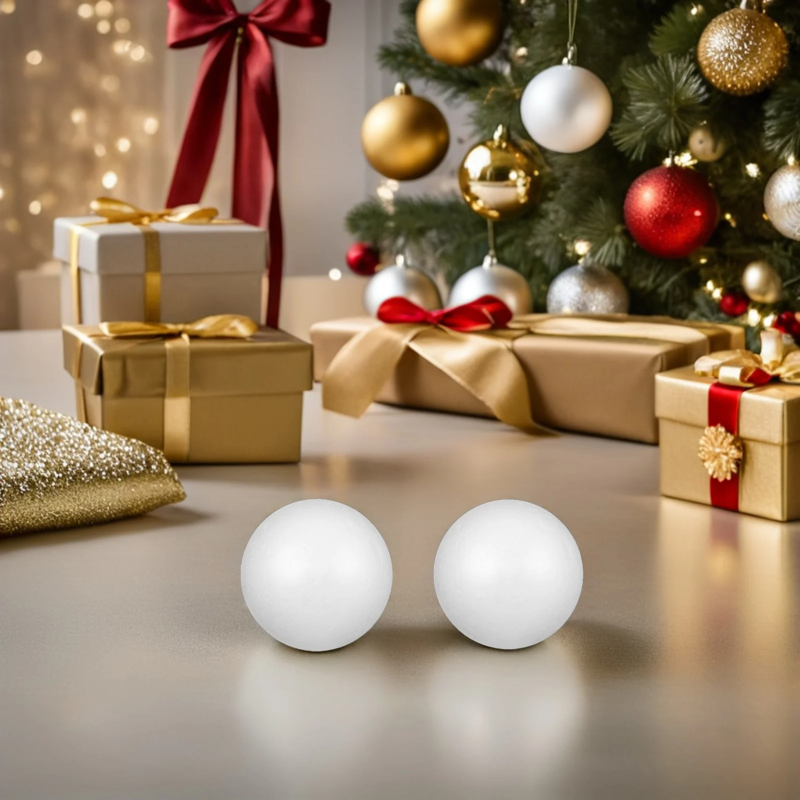 

14Pcs Polystyrene White Foam Balls Solid Craft Spheres for School Art DIY Projects Holiday Decoration 8Cm White Foam Balls