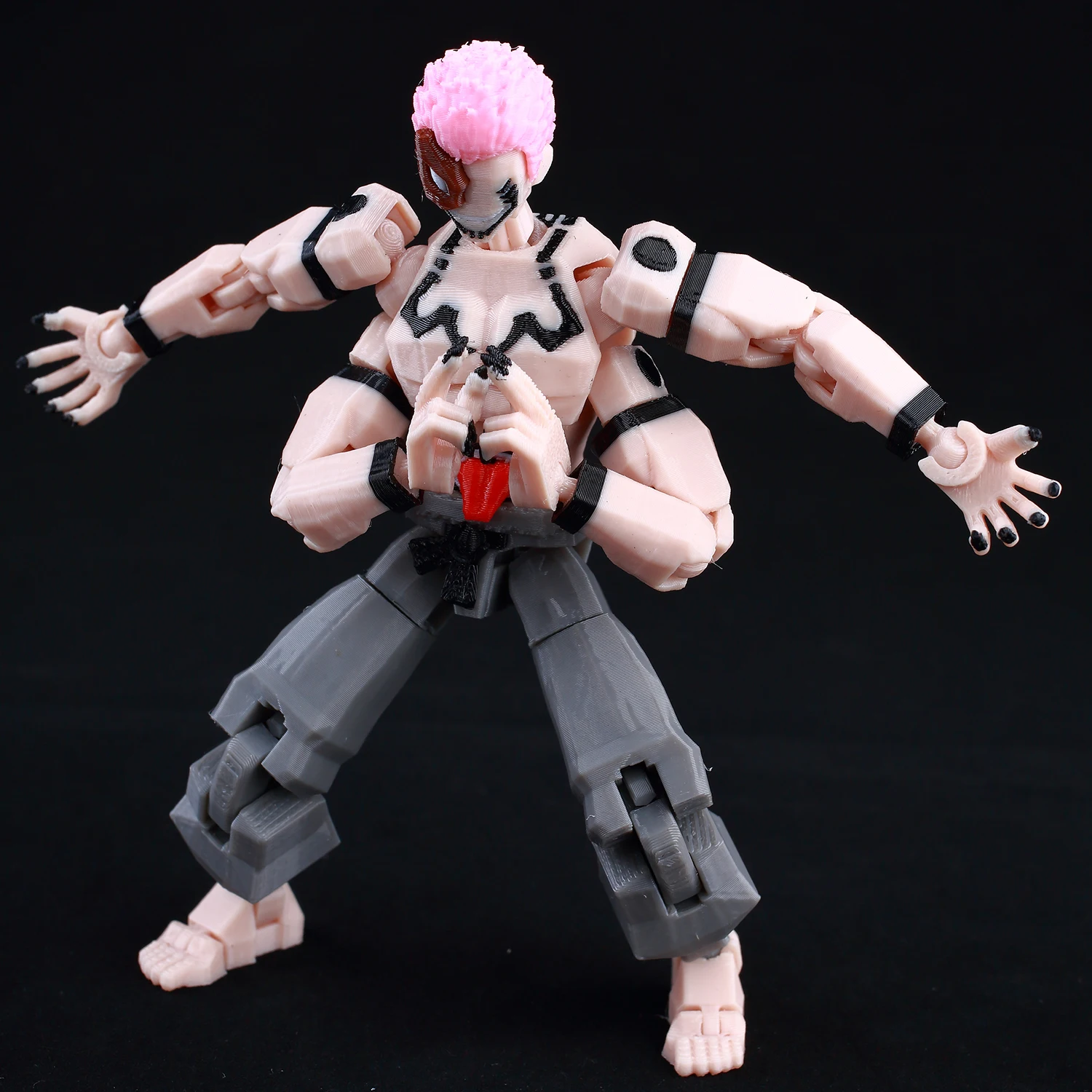 Drukowane 3D Jujutsu Kaisen Itadori Yuji Anime Figurki Akcji Sukuna z Wieloma Ruchomymi Stawami, Model Manekina, Ozdoby, Prezenty