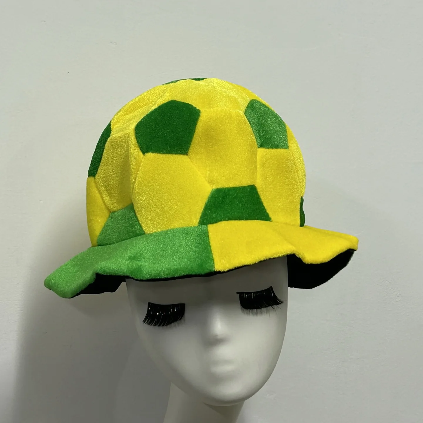Carnival Party Boy Football Soccer Fans Cap Funny Hat White Black Football Headdress Adult Cosplay Dress Up Accessories