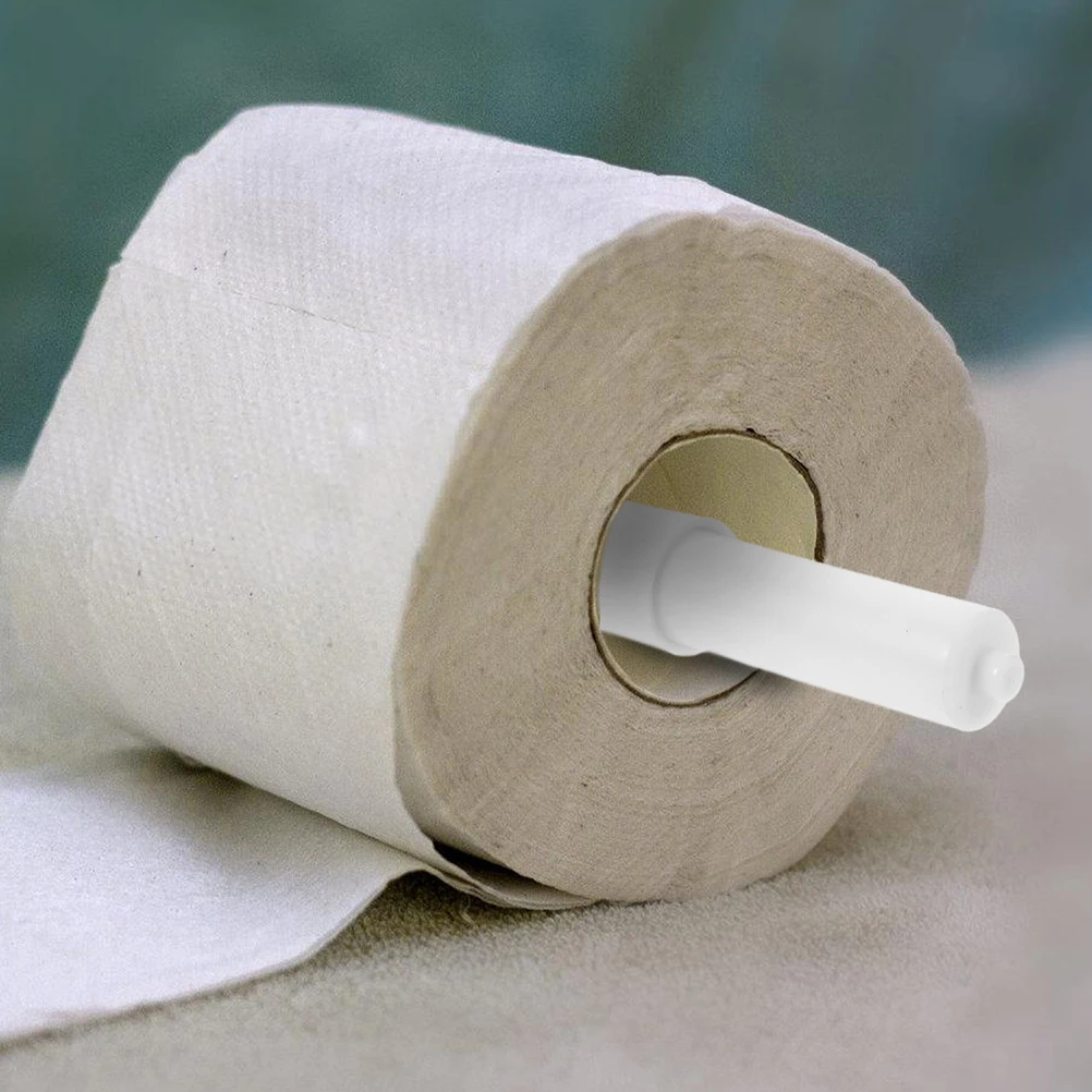 

2 Pcs Toilet Paper Rack Roller Replacement Spring Holders Rod Spring-loaded Tissue White Retractable
