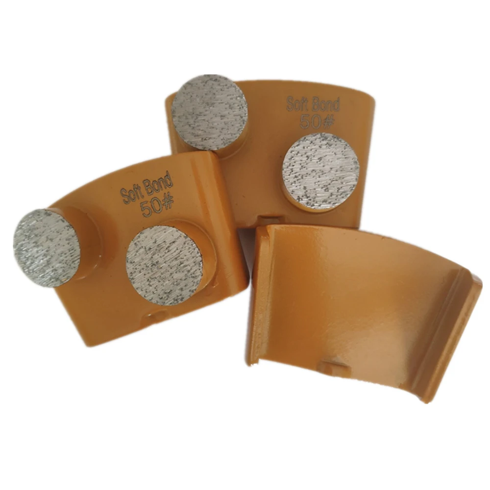 EZ75 Yellow Blank Soft Metal Bond Concrete Abrasive Disc Double Round Grinding Bars HTC Diamond Floor Pads for EZ Grinder