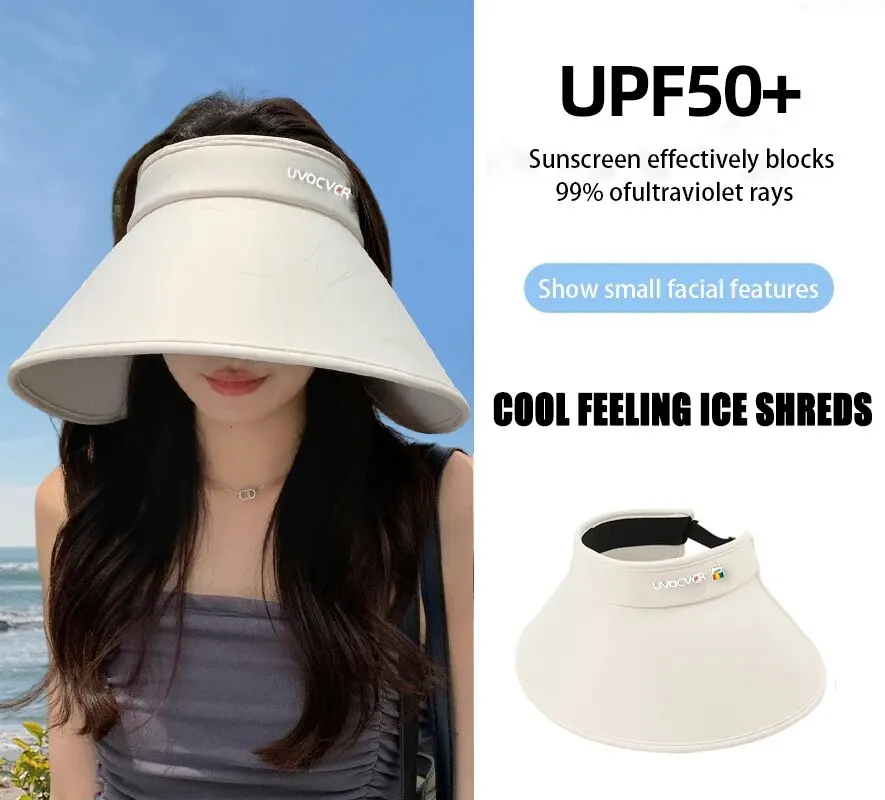 1Wide Brim Sun Hat Women's Large Uv Protection Golf Beach , Korean Design