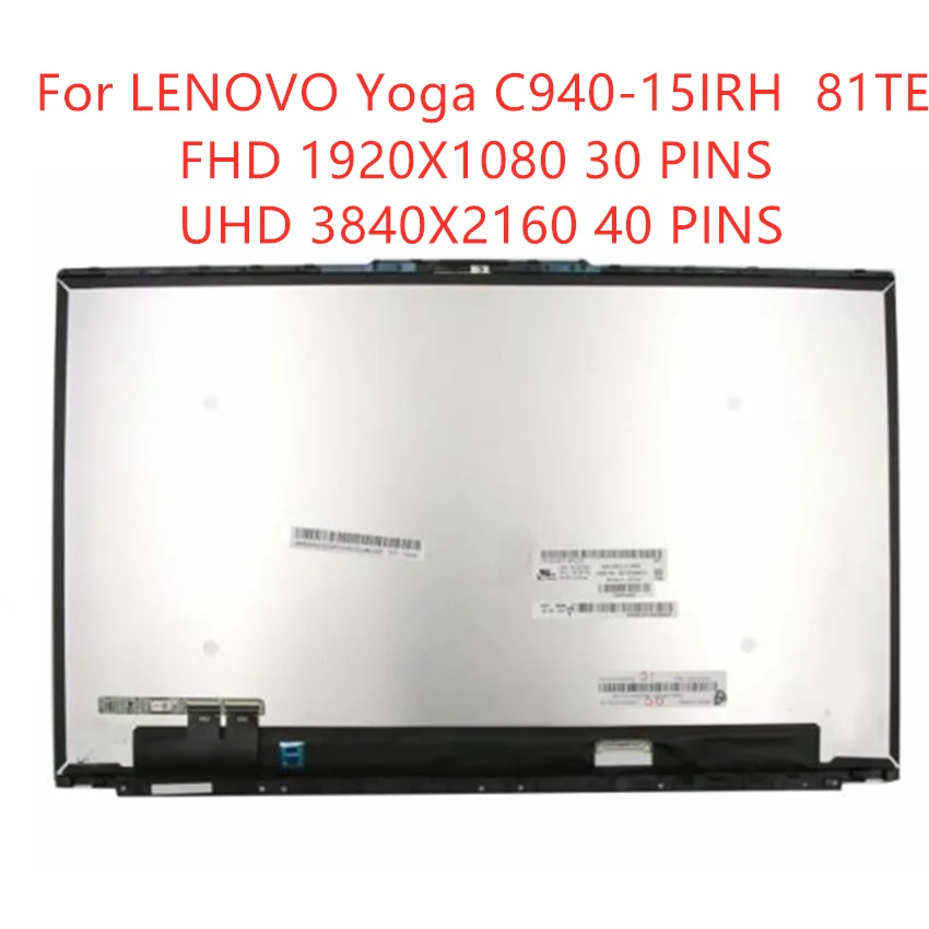 

15.6 Inch CD display digitizer FHD UHD touch screen For Lenovo Yoga C940-15 C940-15IRH series FRU 5D10S39614