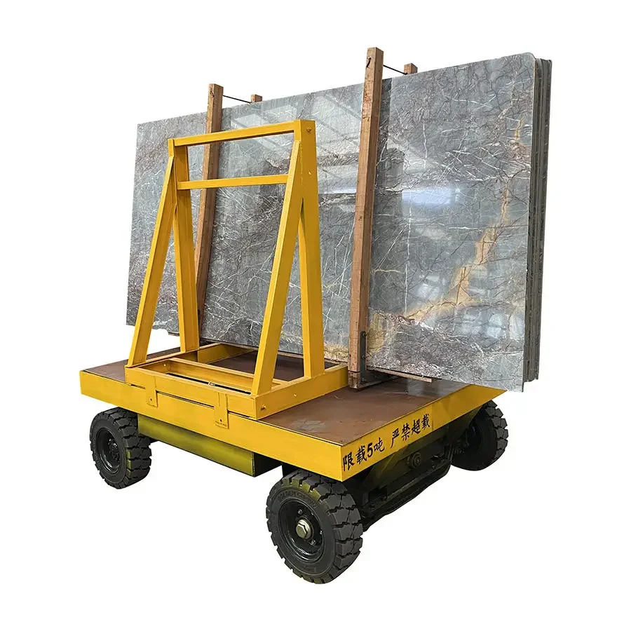 Best Selling 5T Yellow Customized Steel Granite Transport For Moving Bundle Slabs For Stone Machinery