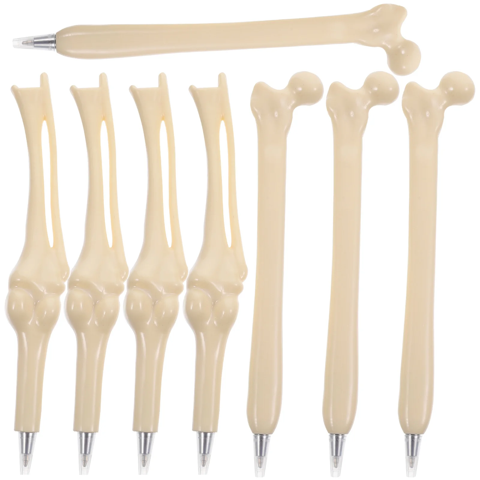 

8Pcs Bone Shaped Ballpoint Pens Smooth Writing Realistic Design Creative Gothic Office Supplies for Party Festival Gifts