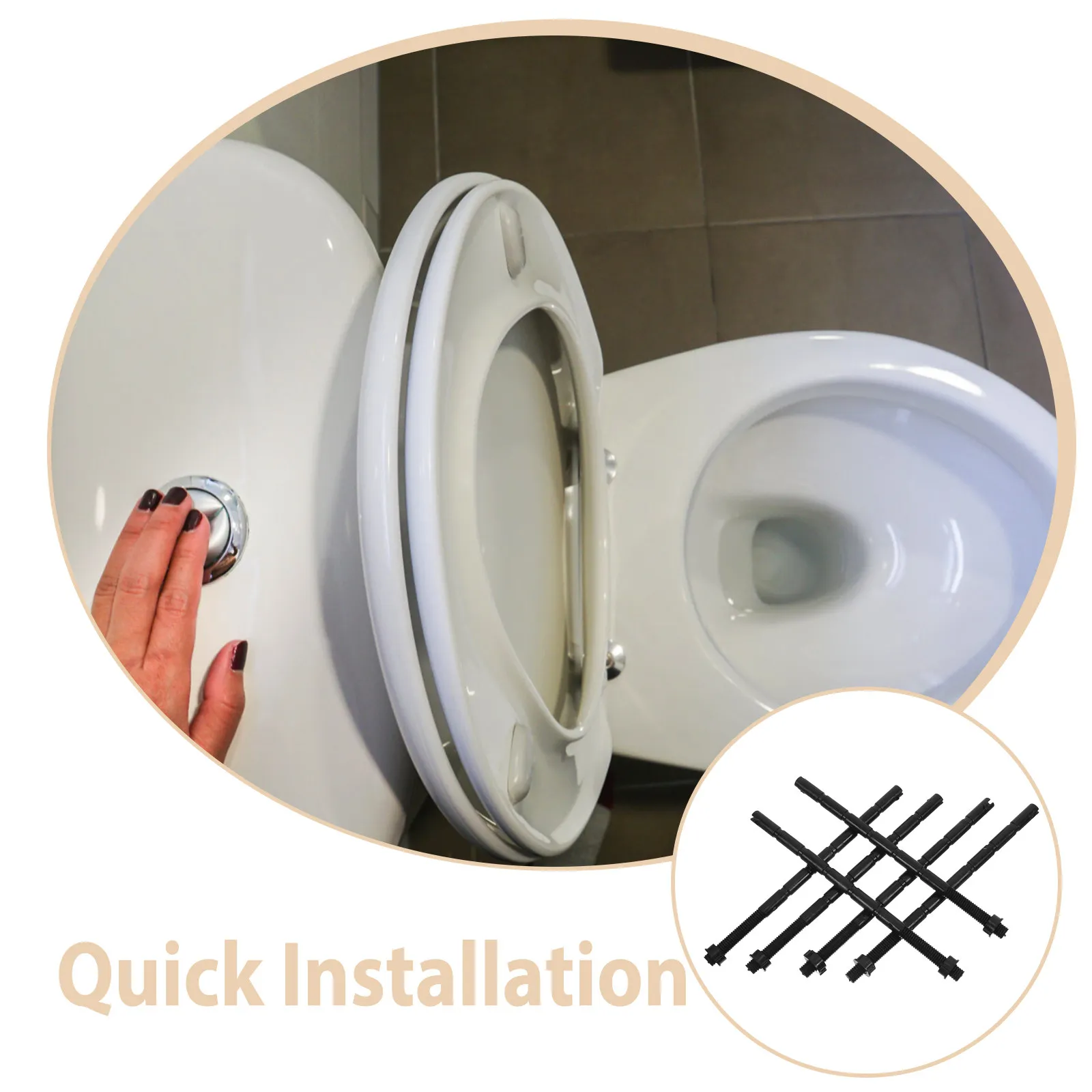 10pcs Flush Button Rods Extended Design Toilet Cistern Replacement Parts Water Tank Repair Accessories High Hardness Material