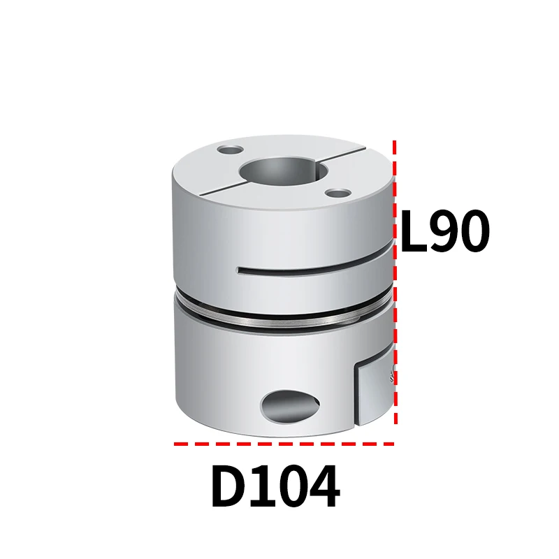 

Диафрагменная муфта D104 L90 из алюминиевого сплава, гибкая однодиафрагменная ламинированная муфта, Жесткая Муфта серводвигателя