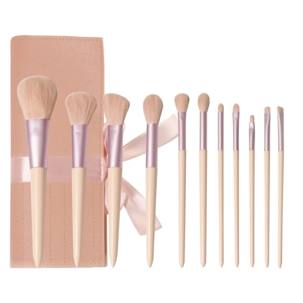 New 11 Concubine Smile Makeup Brush Set, Soft Hair Pink Loose Powder Brush, Full Set of Beauty Tools Brochas Maquillaje