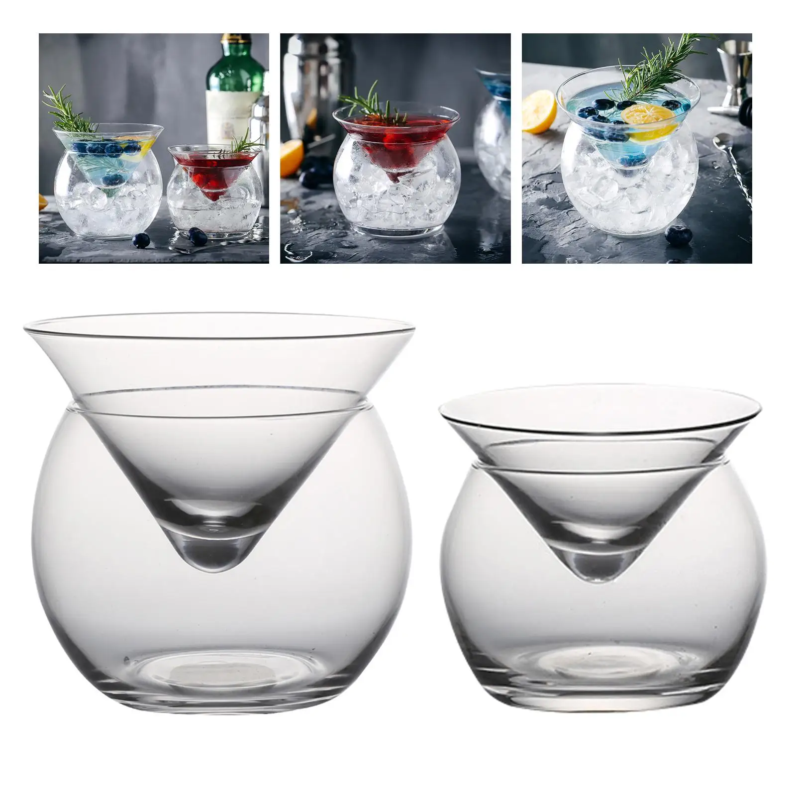 Conical Drinks Triangle Spherical Molecular Cup for Restaurant Bar