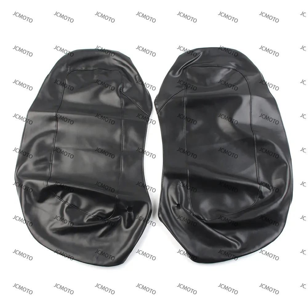 

1Pair For Harley Davidson Touring FLH FLT 2014-2023 Motorcycle PU Leather Saddlebag Speaker Lid Covers