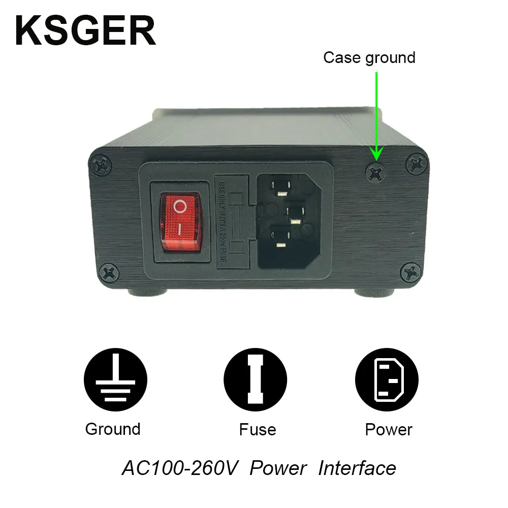 KSGER T12 Soldering Station STM32 V2.1S OLED T12 Iron Tips DIY FX9501 Handle Tools CNC Aluminum Alloy Case Auto-sleep EU Plug