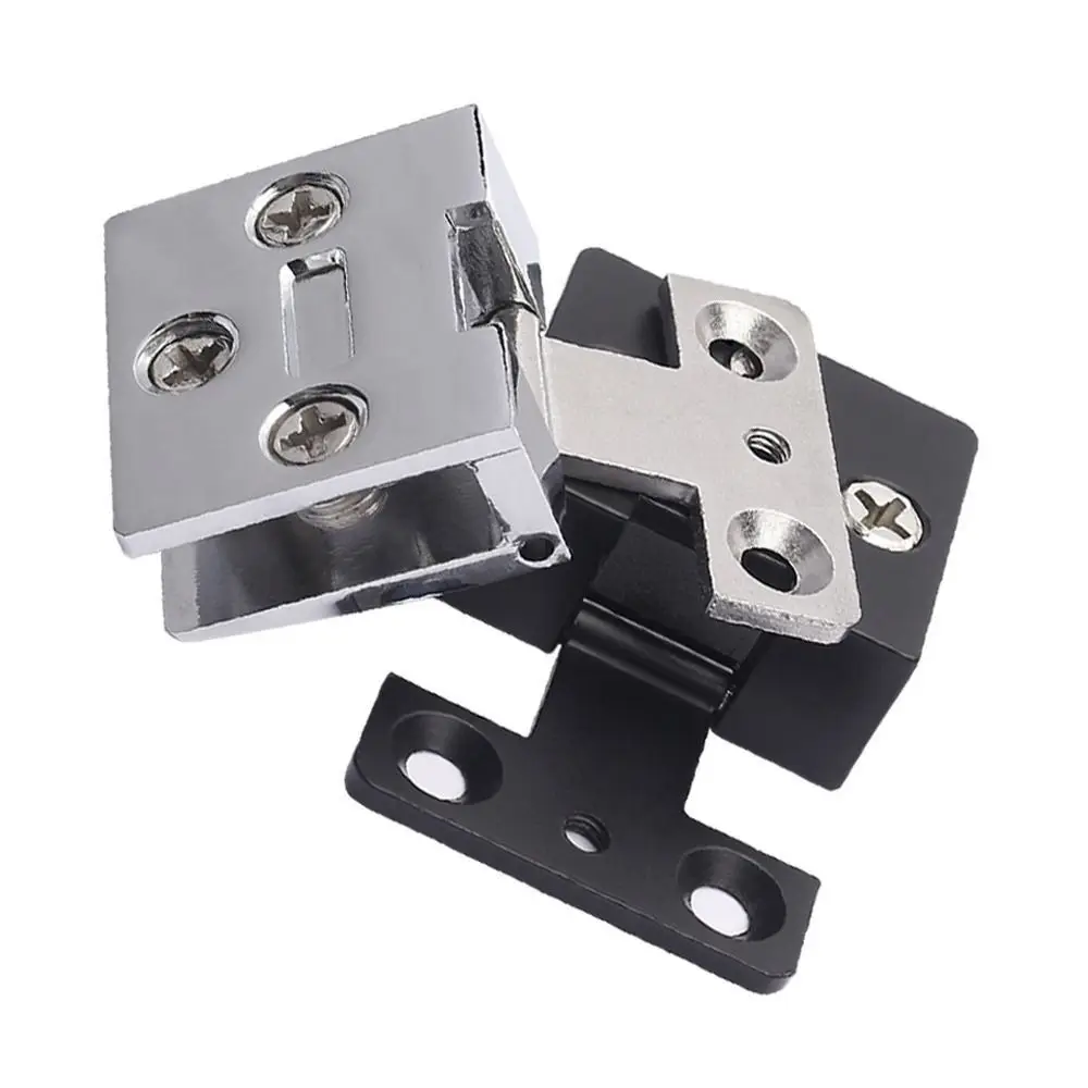Zinc Alloy Glass Door Clamp Display Cabinet Hinge Multifunctional Hinge Protector Holder Furniture Accessories Hardware