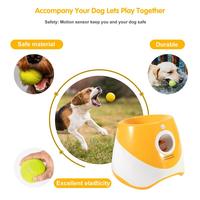 Dog Toys Tennis Launcher Automatic With 3 Ball Pet Dogs Chase Toy Interactive Pinball Design Rechargeable Tennis Ball Catapult
