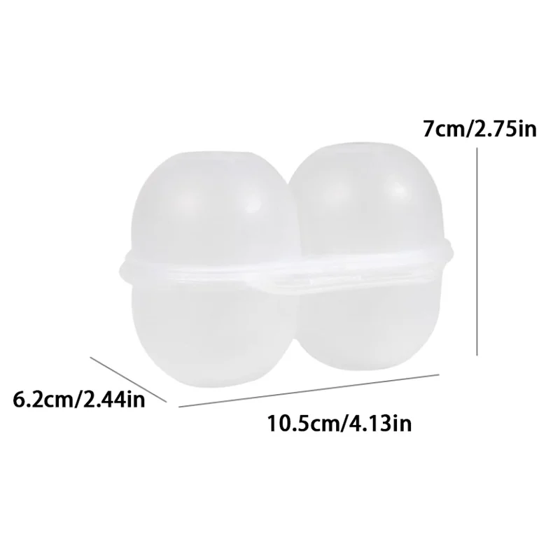 1 قطعة 2-خلية في الهواء الطلق المحمولة صندوق البيض علبة البيض البلاستيكية الثلاجة صندوق تخزين البيض امتصاص الصدمات ومكافحة قطرة تحميل البيض