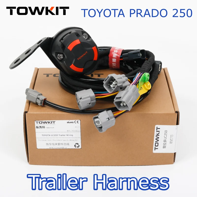 

For CRUISER PRADO LC250 trailer wiring harness Eur 13/7 pin trailer RV tail light signal Australia 12/7 pin trailer Plug Socket
